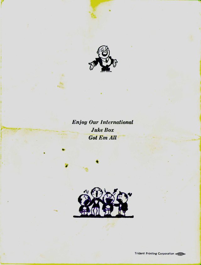 Savoy Menu Rear Page